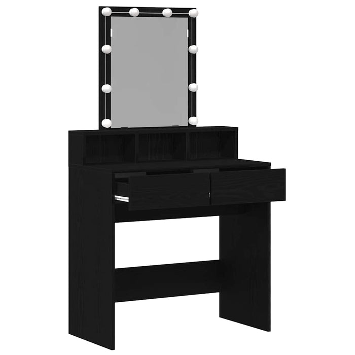 Masă de toaletă Stejar negru 80 x 41 x 144.5 cm Lemn compozit - WALTI WALTI
