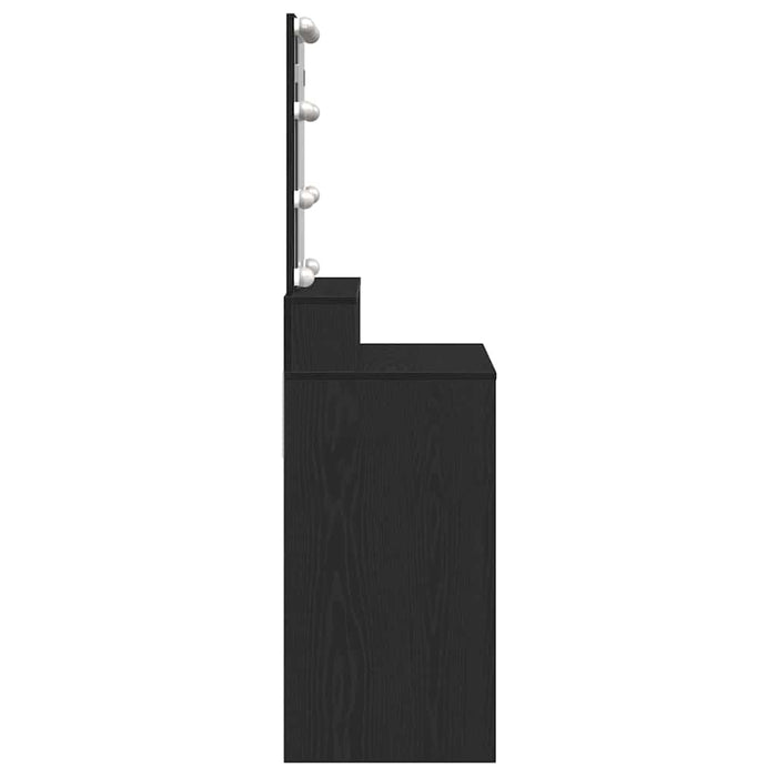 Masă de toaletă Stejar negru 80 x 41 x 144.5 cm Lemn compozit - WALTI WALTI