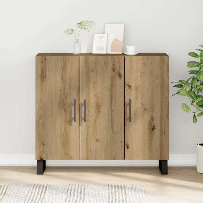 Bufet stejar artizanal 90 x 34 x 80 cm Lemn compozit - WALTI WALTI