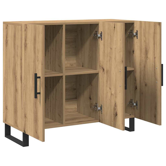 Bufet stejar artizanal 90 x 34 x 80 cm Lemn compozit - WALTI WALTI