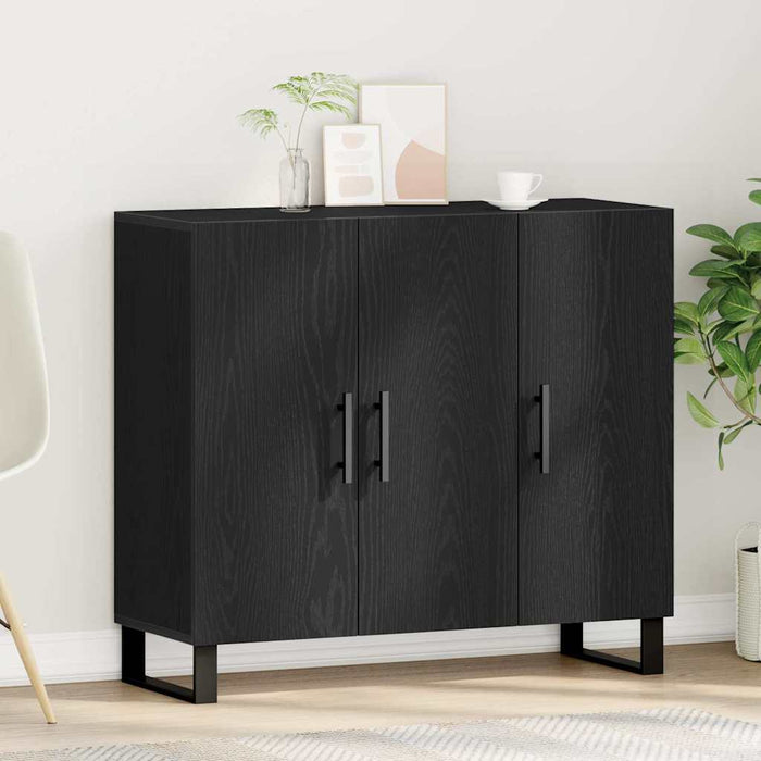 Bufet Stejar negru 90 x 34 x 80 cm Lemn compozit - WALTI WALTI