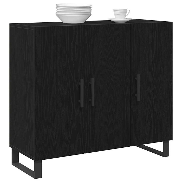 Bufet Stejar negru 90 x 34 x 80 cm Lemn compozit - WALTI WALTI
