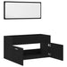 Set de Mobilier pentru Baie cu sertar 2 pcs Stejar Negru - WALTI WALTI