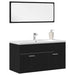 Set de Mobilier pentru Baie cu sertar 2 pcs Stejar Negru - WALTI WALTI