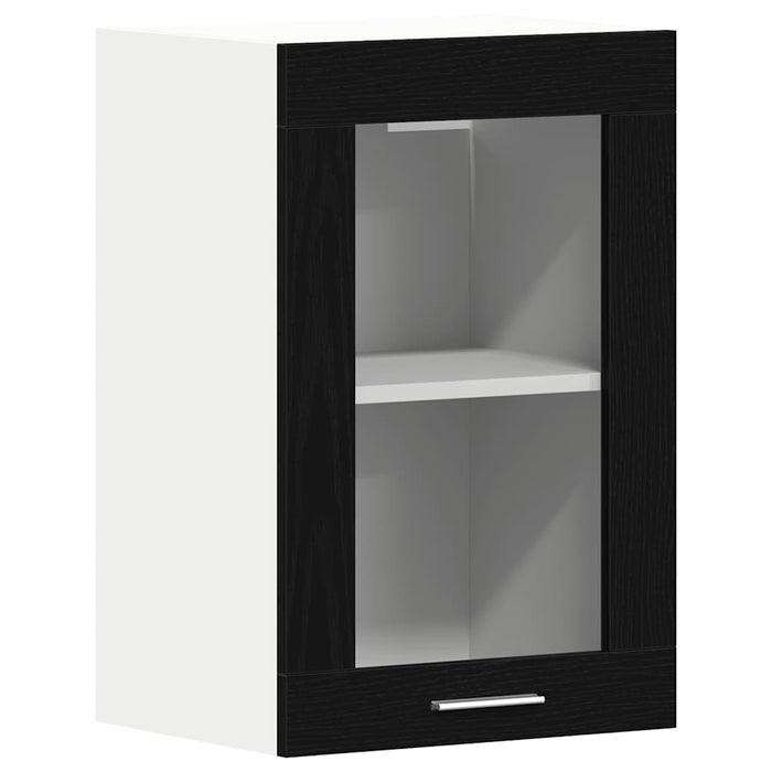 Dulap suspendat din sticlă, stejar negru, 40x31x60 cm, lemn prelucrat - WALTI WALTI