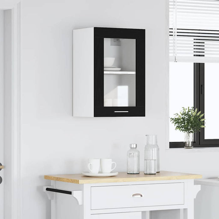 Dulap suspendat din sticlă, stejar negru, 40x31x60 cm, lemn prelucrat - WALTI WALTI
