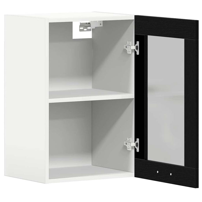 Dulap suspendat din sticlă, stejar negru, 40x31x60 cm, lemn prelucrat - WALTI WALTI