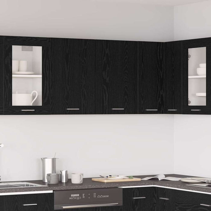 Dulap suspendat Stejar negru 80 x 31 x 60 cm Lemn compozit - WALTI WALTI