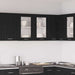 Dulap Suspendat cu Uși din Sticlă Stejar negru 80 x 31 x 60 cm - WALTI WALTI