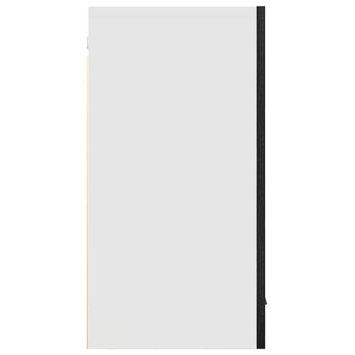 Dulap Suspendat cu Uși din Sticlă Stejar negru 80 x 31 x 60 cm - WALTI WALTI