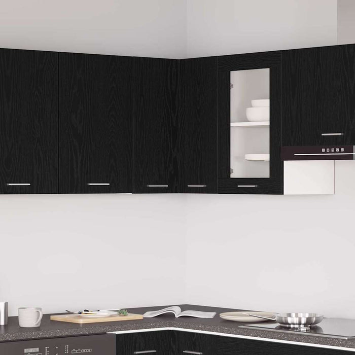 Dulap Suspendat pentru Colț cu ușă Stejar negru 57 x 57 x 60 cm - WALTI WALTI