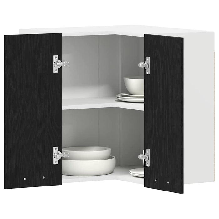 Dulap Suspendat pentru Colț cu ușă Stejar negru 57 x 57 x 60 cm - WALTI WALTI