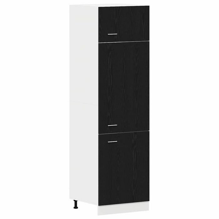 Dulap pentru Frigider cu raft Stejar negru 60 x 57 x 207 cm - WALTI WALTI
