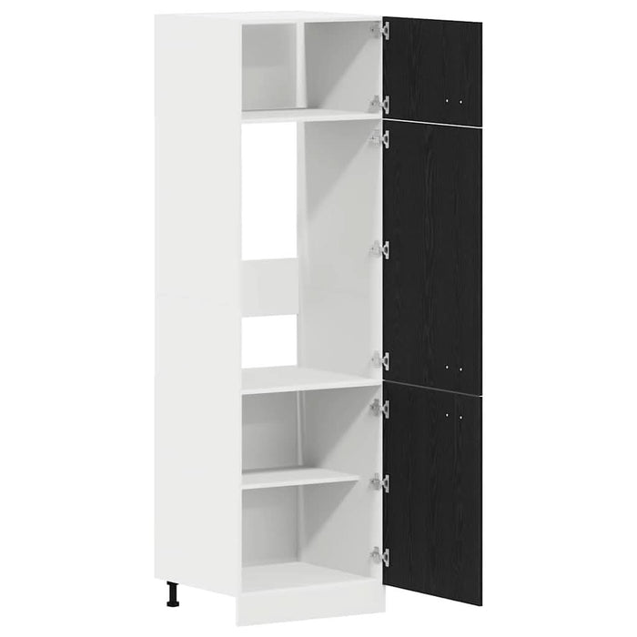 Dulap pentru Frigider cu raft Stejar negru 60 x 57 x 207 cm - WALTI WALTI