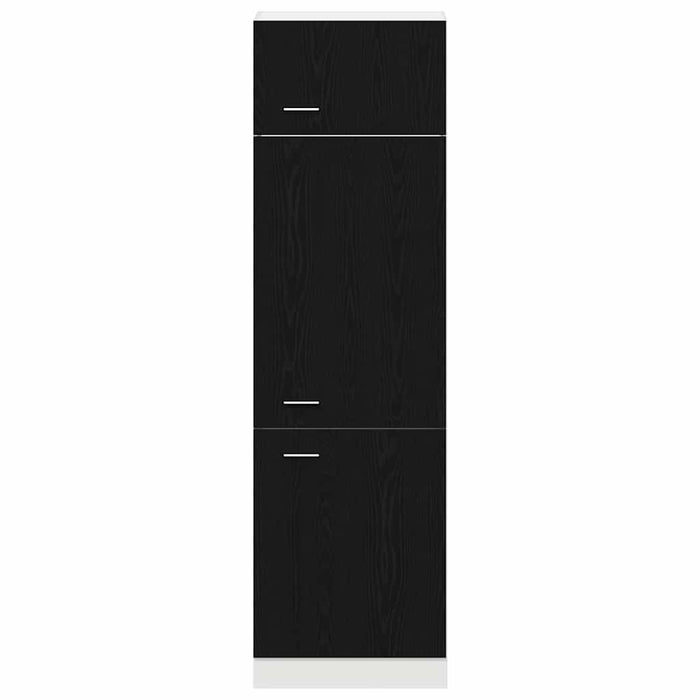Dulap pentru Frigider cu raft Stejar negru 60 x 57 x 207 cm - WALTI WALTI