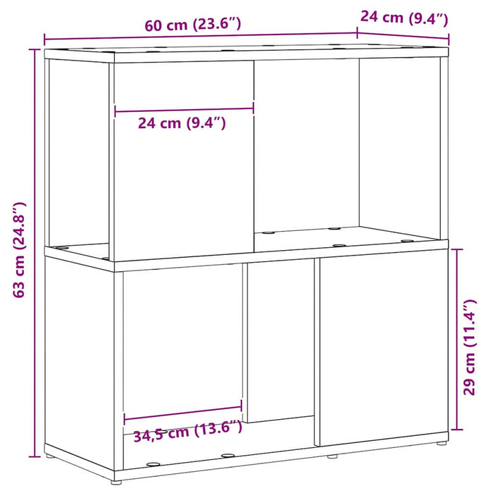 Set comodă TV Pe perete Negru 60 x 24 x 63 cm Lemn compozit - WALTI WALTI