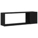 Set comodă TV Pe perete Negru 100 x 24 x 63 cm Lemn compozit - WALTI WALTI