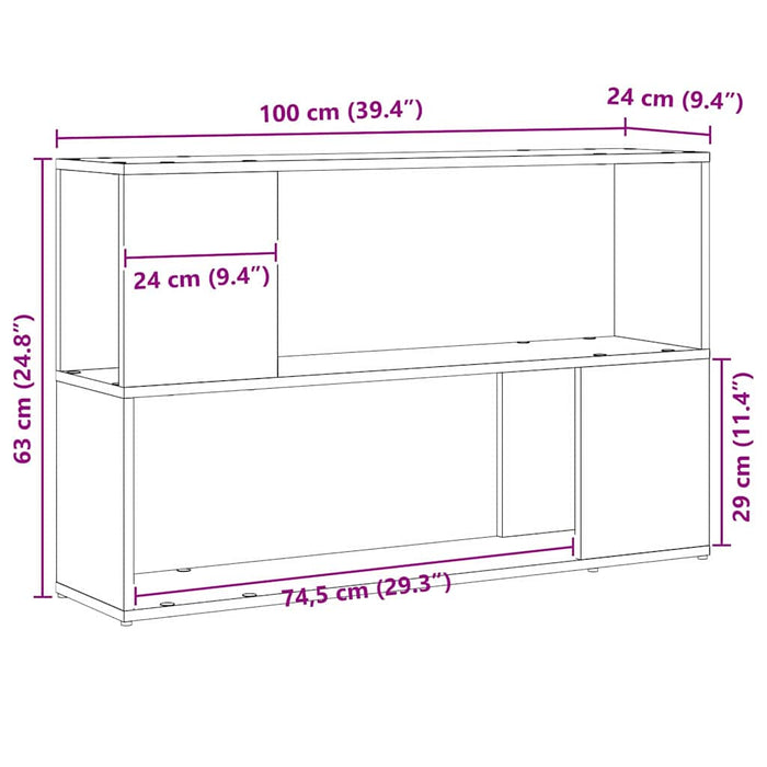 Set comodă TV Pe perete Negru 100 x 24 x 63 cm Lemn compozit - WALTI WALTI
