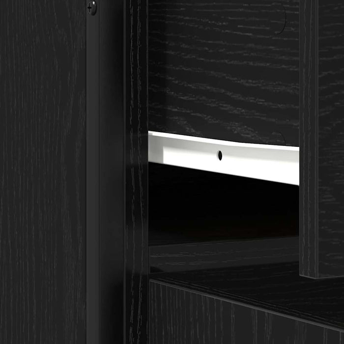 Bufet cu sertar Stejar negru 70 x 30 x 80 cm Lemn compozit - WALTI WALTI