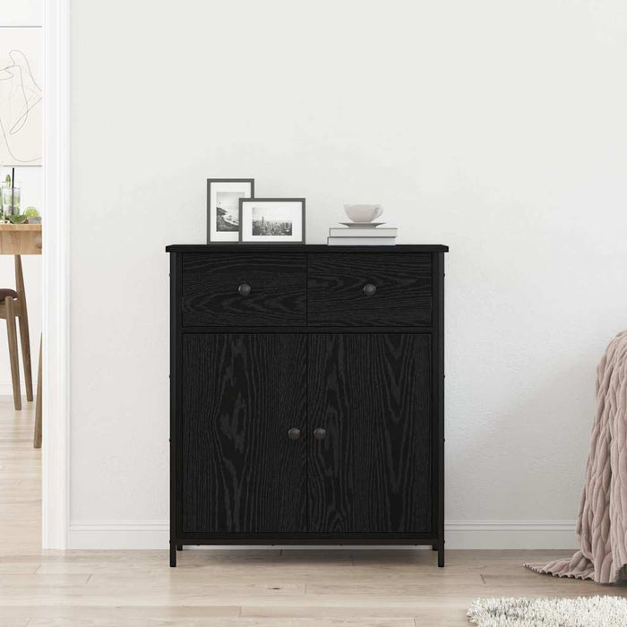 Bufet cu sertar Stejar negru 70 x 30 x 80 cm Lemn compozit - WALTI WALTI