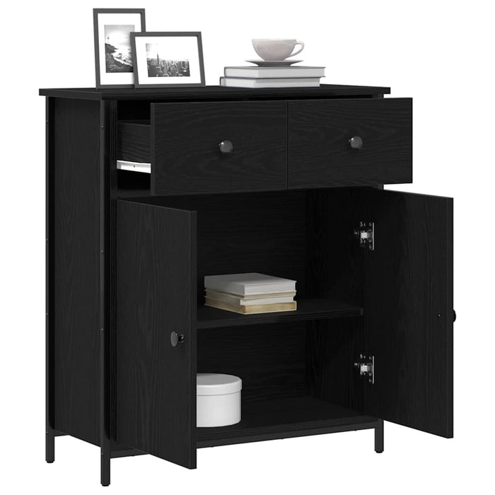Bufet cu sertar Stejar negru 70 x 30 x 80 cm Lemn compozit - WALTI WALTI