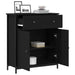 Bufet cu sertar Stejar negru 70 x 30 x 80 cm Lemn compozit - WALTI WALTI