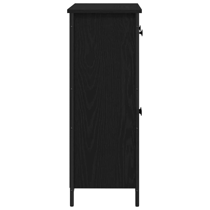 Bufet cu sertar Stejar negru 70 x 30 x 80 cm Lemn compozit - WALTI WALTI