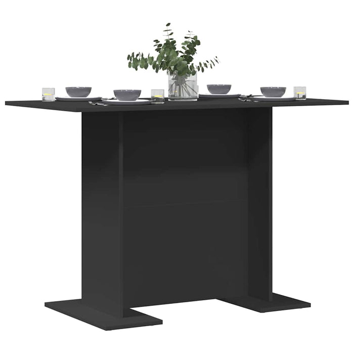 Masă de dining Negru 110 x 60 x 75 cm Lemn compozit - WALTI WALTI