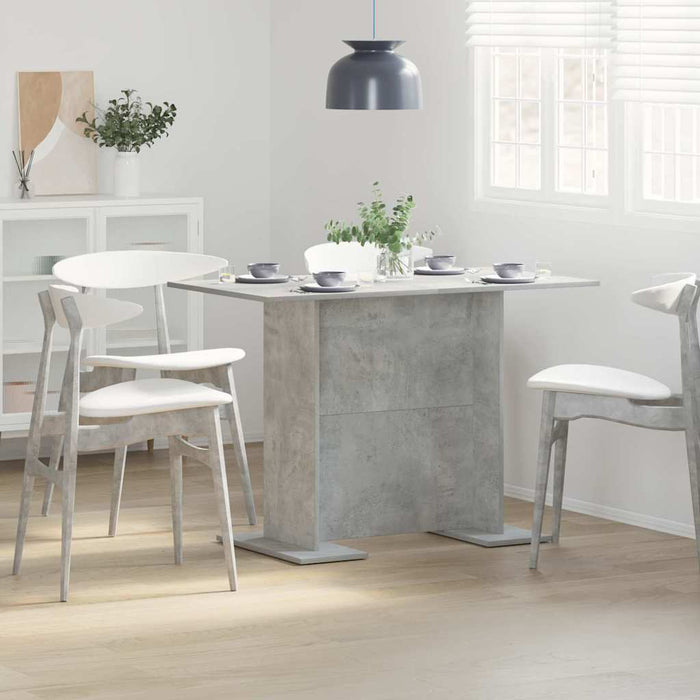 Masă de dining Gri beton 110 x 60 x 75 cm Lemn compozit - WALTI WALTI