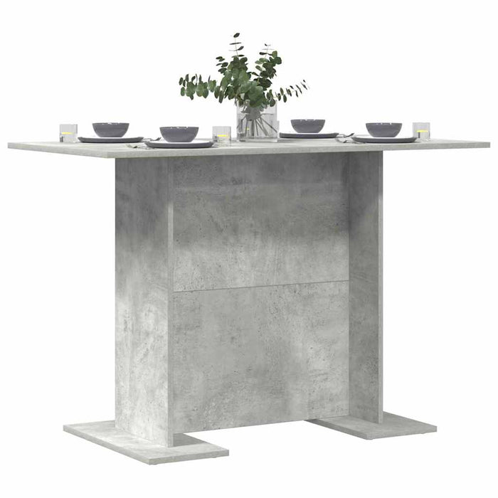 Masă de dining Gri beton 110 x 60 x 75 cm Lemn compozit - WALTI WALTI