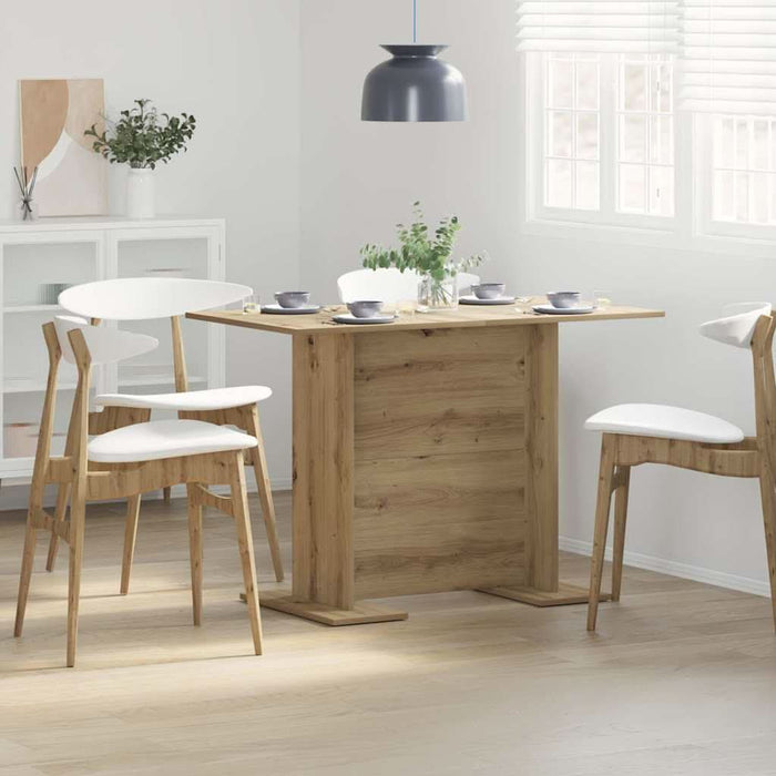Masă de dining stejar artizanal 110 x 60 x 75 cm Lemn compozit - WALTI WALTI