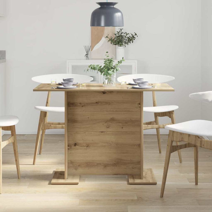 Masă de dining stejar artizanal 110 x 60 x 75 cm Lemn compozit - WALTI WALTI