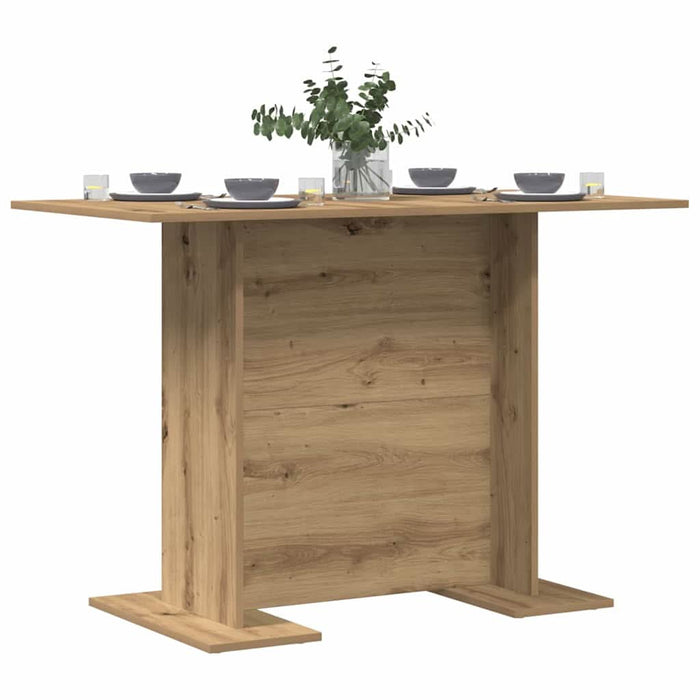 Masă de dining stejar artizanal 110 x 60 x 75 cm Lemn compozit - WALTI WALTI