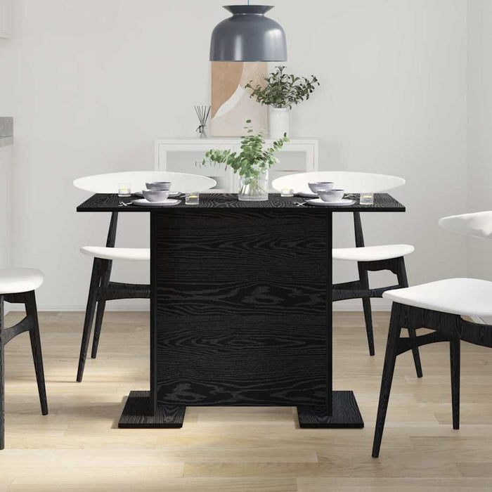 Masă de dining Stejar negru 110 x 60 x 75 cm Lemn compozit - WALTI WALTI
