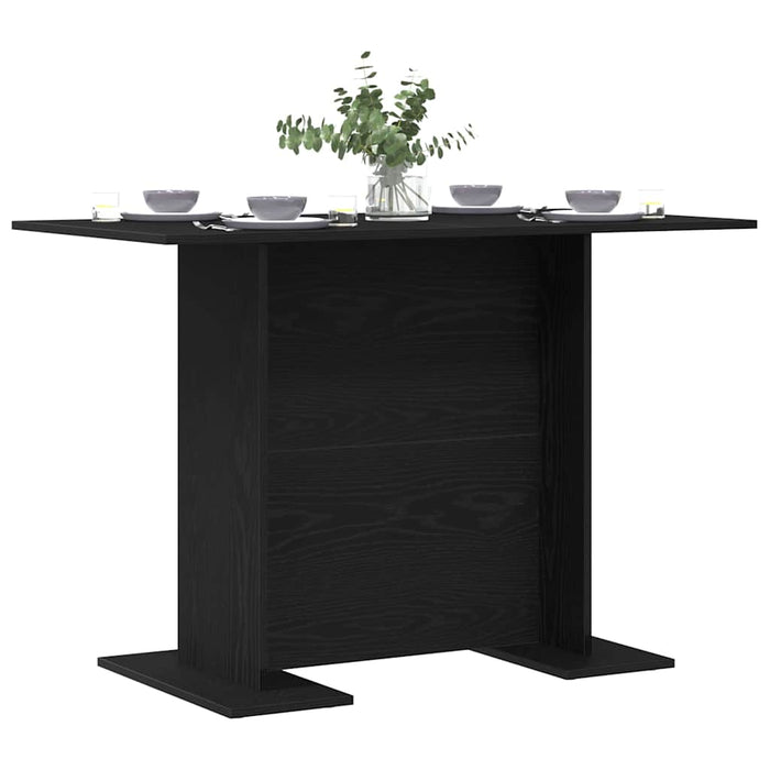 Masă de dining Stejar negru 110 x 60 x 75 cm Lemn compozit - WALTI WALTI