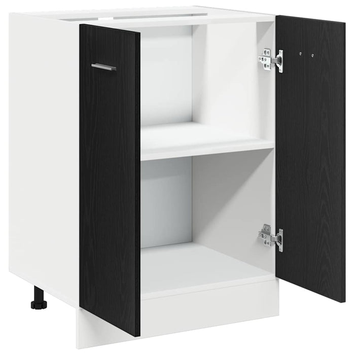 Dulap inferior, stejar negru, 60x46x81,5 cm, lemn prelucrat - WALTI WALTI