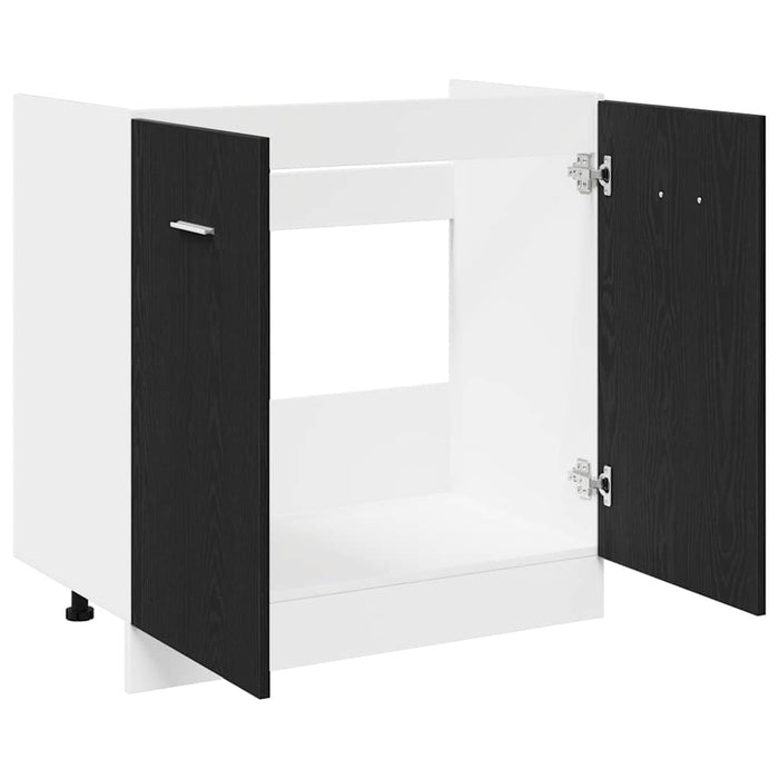 Dulap pentru chiuvetă, stejar negru, 80x46x81,5 cm, lemn prelucrat - WALTI WALTI