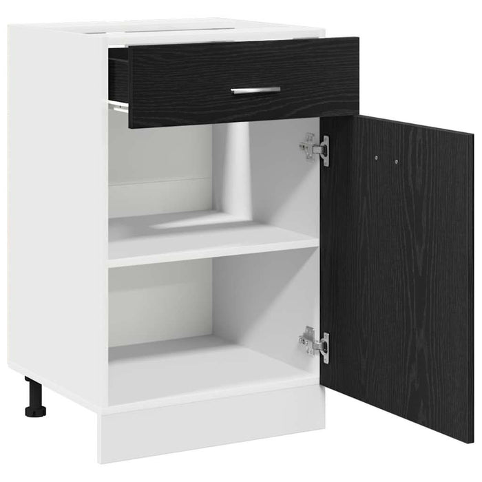 Dulap cu sertare Stejar negru 50 x 46 x 81.5 cm Lemn compozit - WALTI WALTI