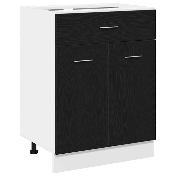 DulapCuTiraj Stejar negru 60 x 46 x 81.5 cm Lemn compozit - WALTI WALTI