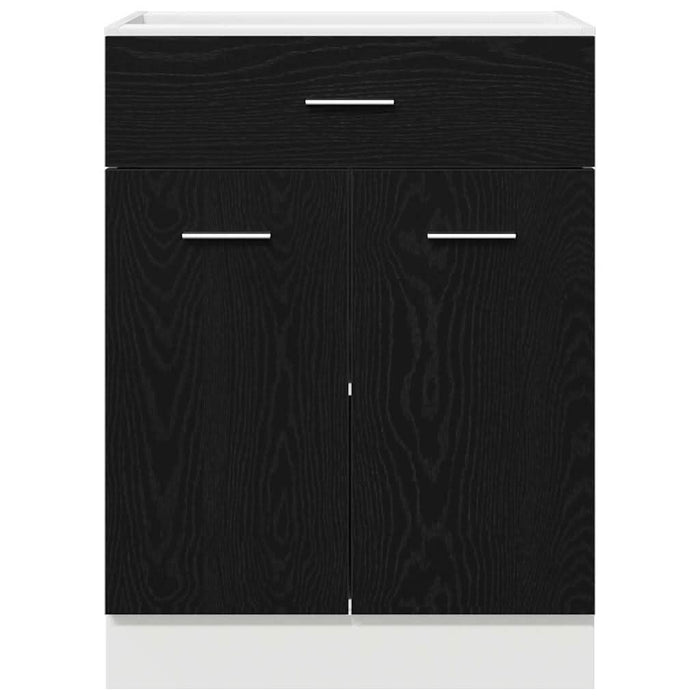 DulapCuTiraj Stejar negru 60 x 46 x 81.5 cm Lemn compozit - WALTI WALTI