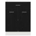 DulapCuTiraj Stejar negru 60 x 46 x 81.5 cm Lemn compozit - WALTI WALTI