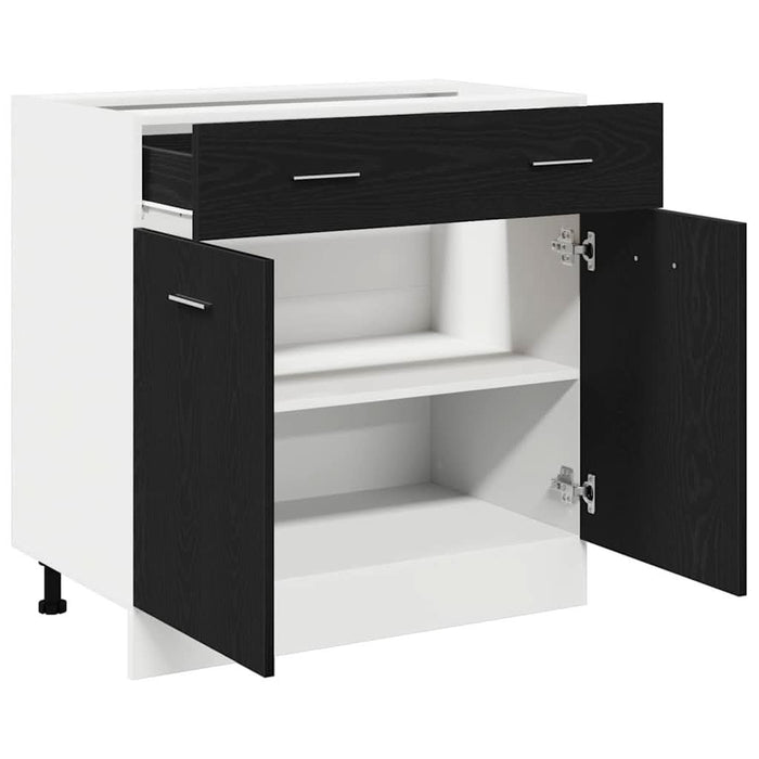 Dulap cu sertar cu sertar Riga Stejar negru 80 x 46 x 81.5 cm - WALTI WALTI