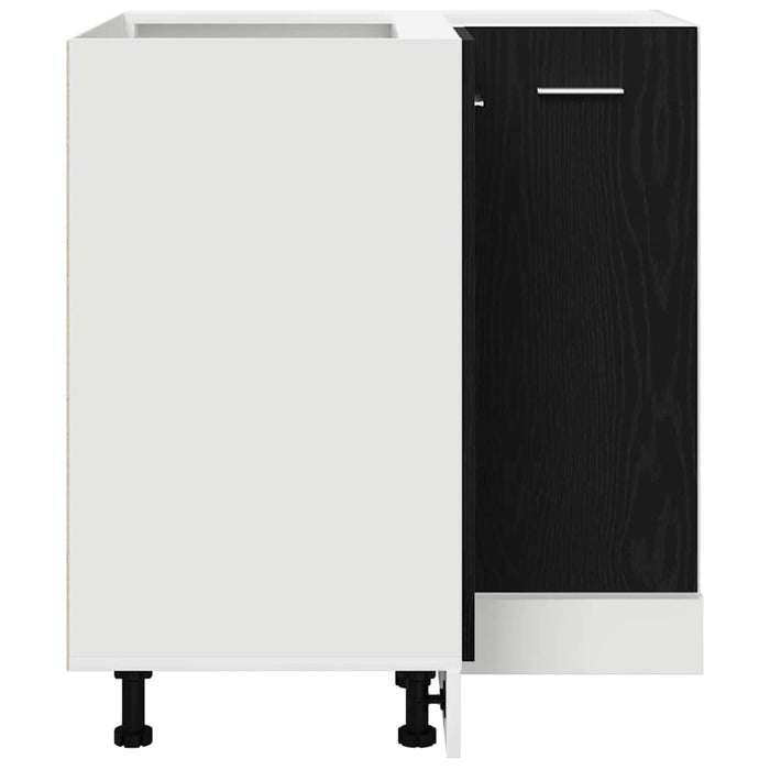 Dulap colțar de jos Riga Stejar negru 75,5 x 75,5 x 81,5 cm - WALTI WALTI