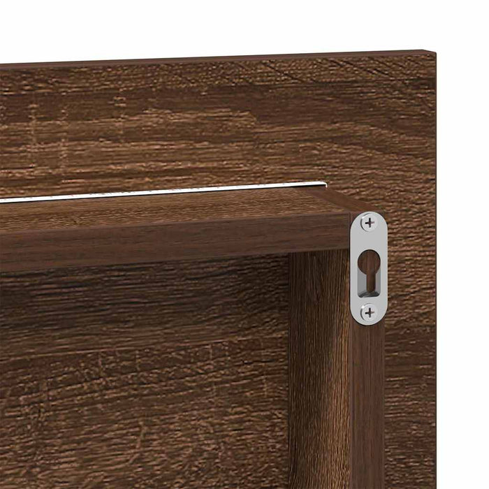 Oglindă pentru baie Stejar brun 80 x 8.5 x 37 cm Lemn compozit - WALTI WALTI