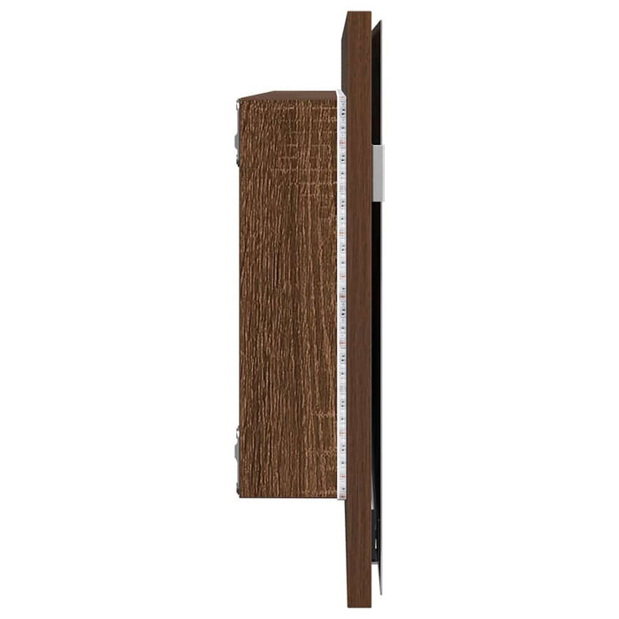 Oglindă pentru baie Stejar brun 80 x 8.5 x 37 cm Lemn compozit - WALTI WALTI