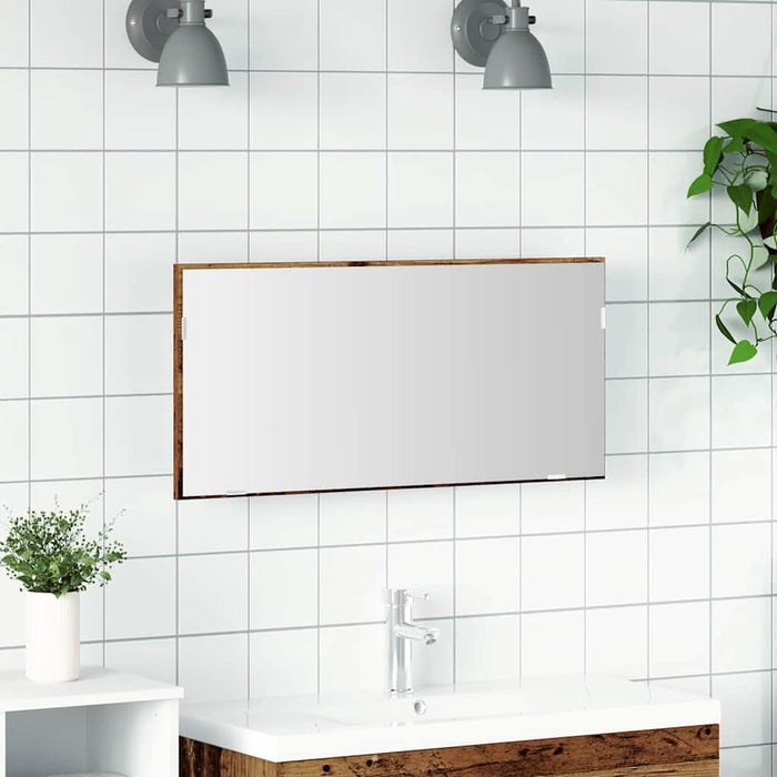Oglindă pentru baie Lemn vechi 80 x 8.5 x 37 cm Lemn compozit - WALTI WALTI