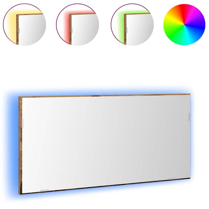 Oglindă pentru baie Lemn vechi 80 x 8.5 x 37 cm Lemn compozit - WALTI WALTI