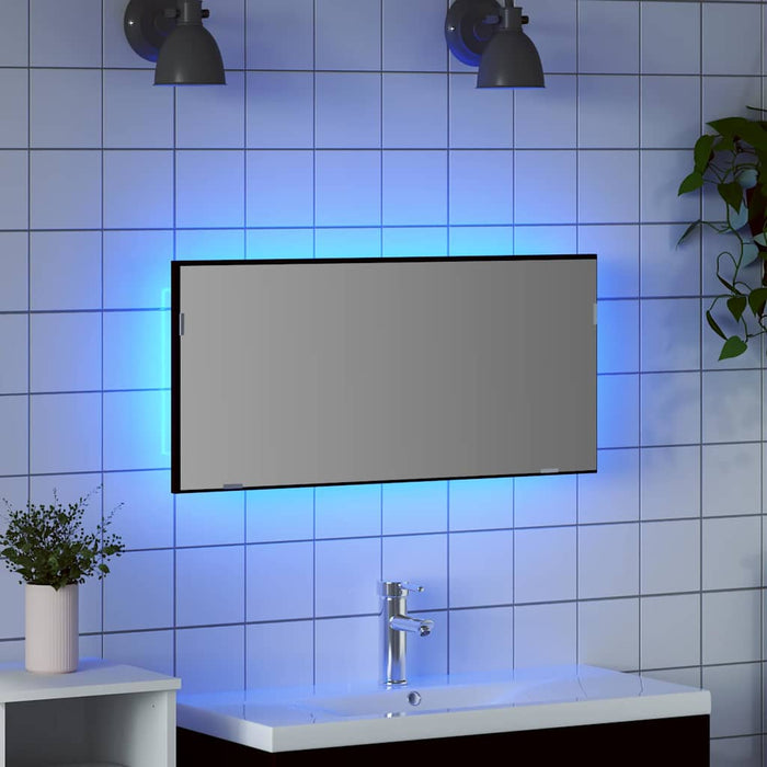 Oglindă pentru baie Stejar negru 80 x 8.5 x 37 cm Lemn compozit - WALTI WALTI