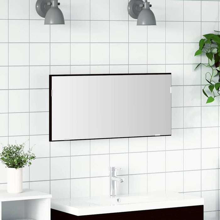 Oglindă pentru baie Stejar negru 80 x 8.5 x 37 cm Lemn compozit - WALTI WALTI