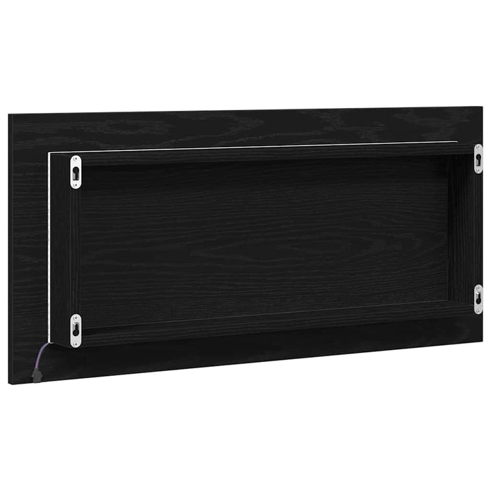 Oglindă pentru baie Stejar negru 80 x 8.5 x 37 cm Lemn compozit - WALTI WALTI